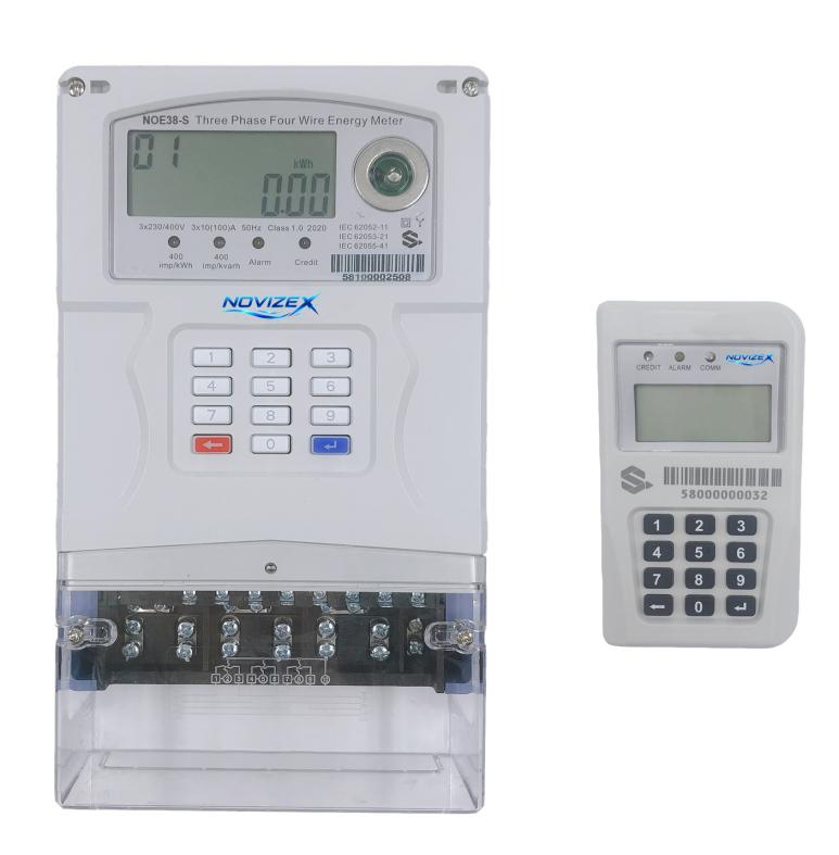 NOE38-S Split Keypad Prepaid Three Phase Electricity Meter